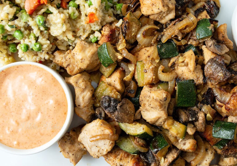 Air Fryer Hibachi Chicken with Delectable Yum Yum Sauce