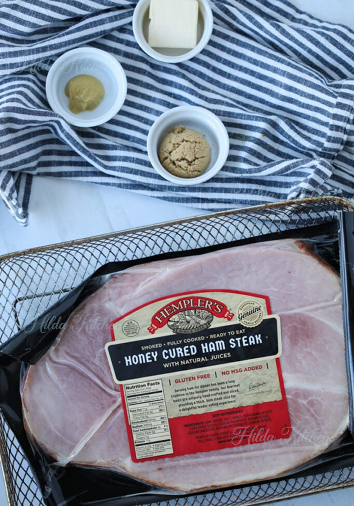 Air Fryer Ham Steak