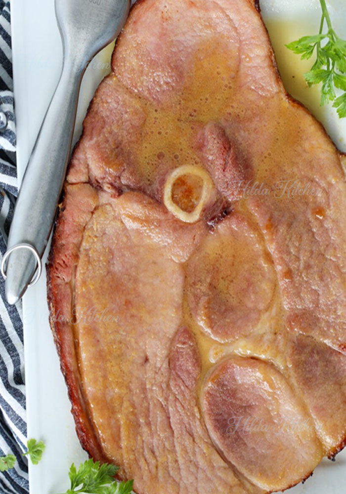 Air Fryer Ham Steak with Brown Sugar Glaze Hilda Kitchen